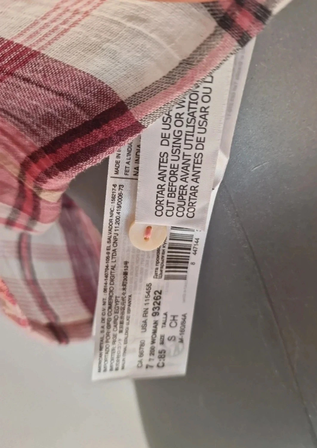 Chemise Mango à carreaux rouge/beige T36 – neuve avec étiquette (modèle rare) – photo 14